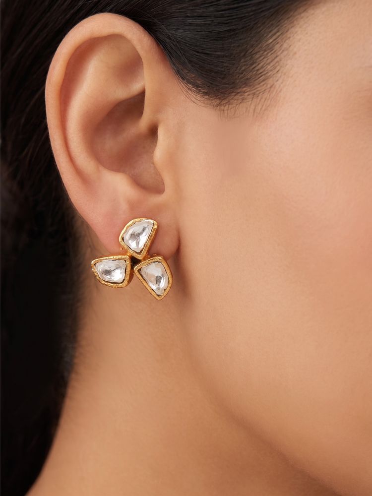 Nuyug Trinity Petal Studs Earrings-picture-28