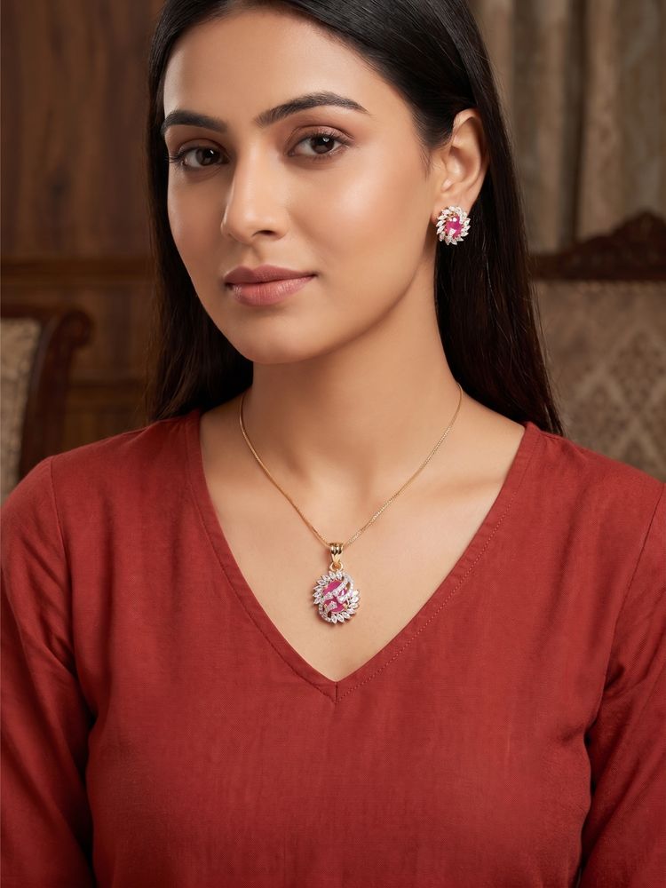 Nuyug Ruby Swirl Jewellery Set-picture-18