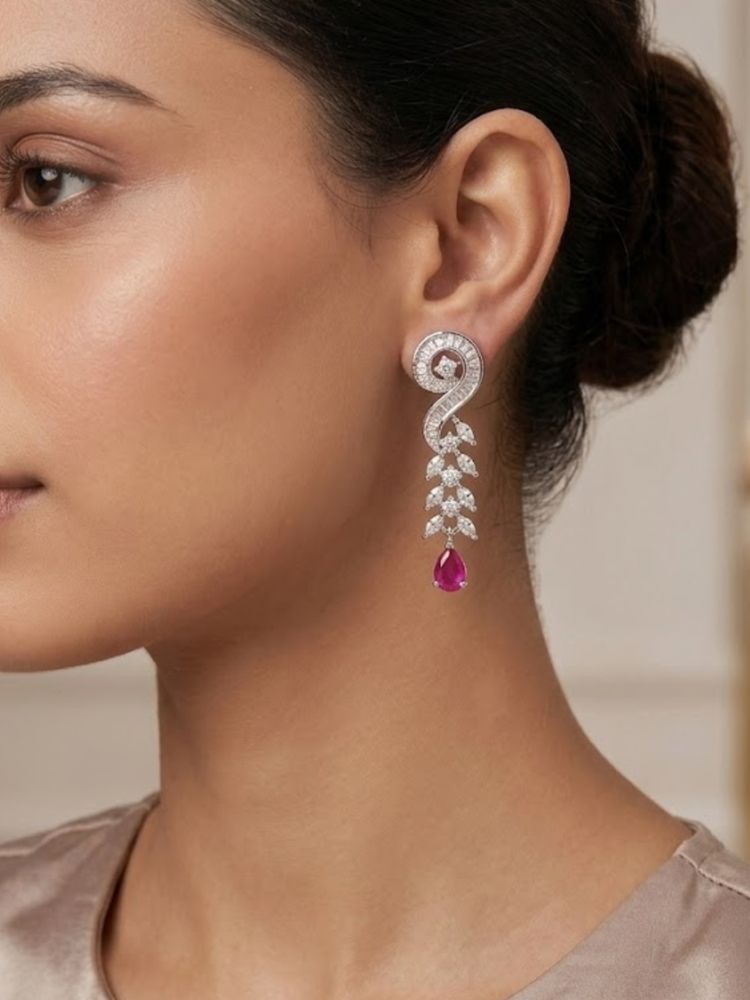 Nuyug Seraphina Pink Drop Earrings-picture-20
