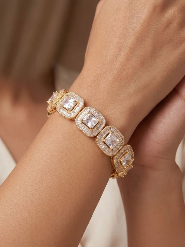 Nuyug Celestia Emerald-Cut American Diamond Tennis Bracelet (2.4)-picture-26