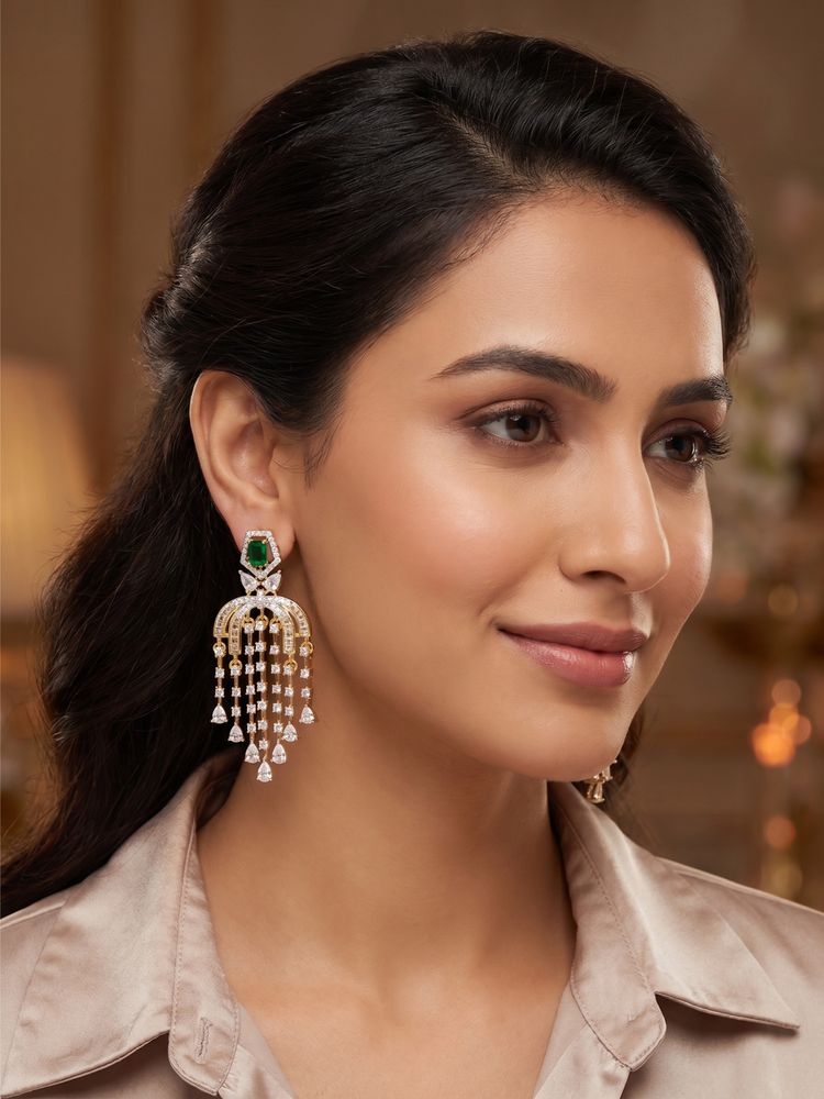 Nuyug Emerald Rainfall AD Earrings-picture-19
