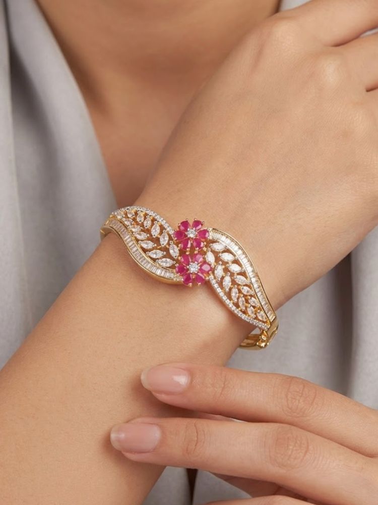 Nuyug Scarlet Bloom American Diamond Bracelet (2.4)-picture-17