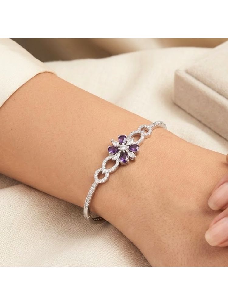 Nuyug Purple Raindrop Amethyst Kada-picture-17