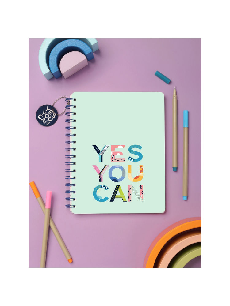 Doodle Collection B5 Hardcover Wiro Notebook,160 Ruled Pages,80gsm,100+ Stickers Self Belief-picture-16