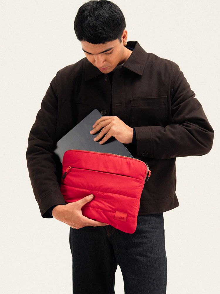 DailyObjects Scarlet Stria Laptop Sleeve (M)-picture-13