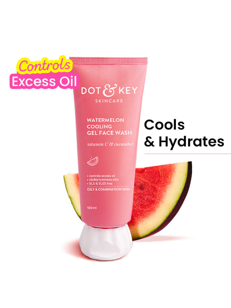 Dot & Key Watermelon & Vitamin C SuperGlow Gel Face Wash For Glowing Skin & Spots Reduction