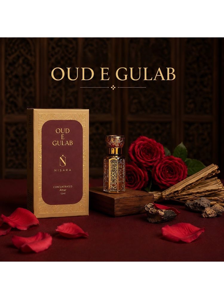 NISARA Oud E Gulab - Attar For Men & Women,Long Lasting Perfume With Plum,Rose & Vanilla Fragrance-image-5