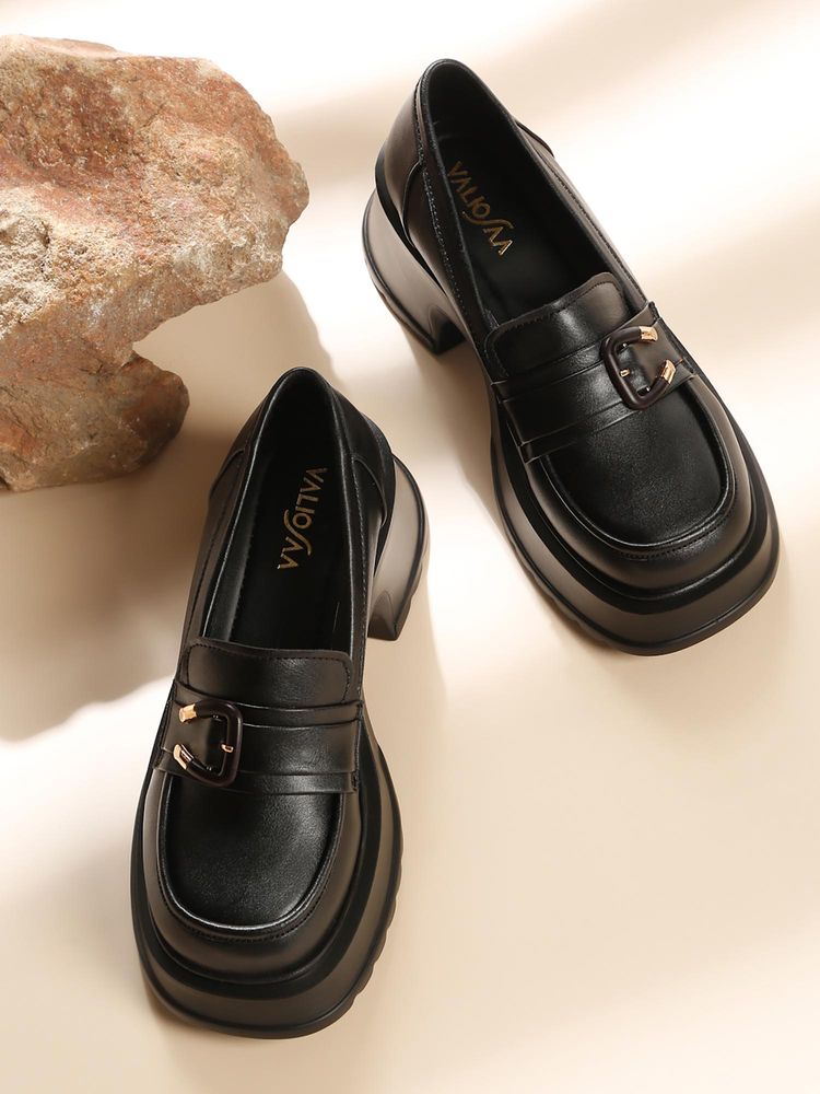 VALIOSAA Black Smart Loafers-picture-27