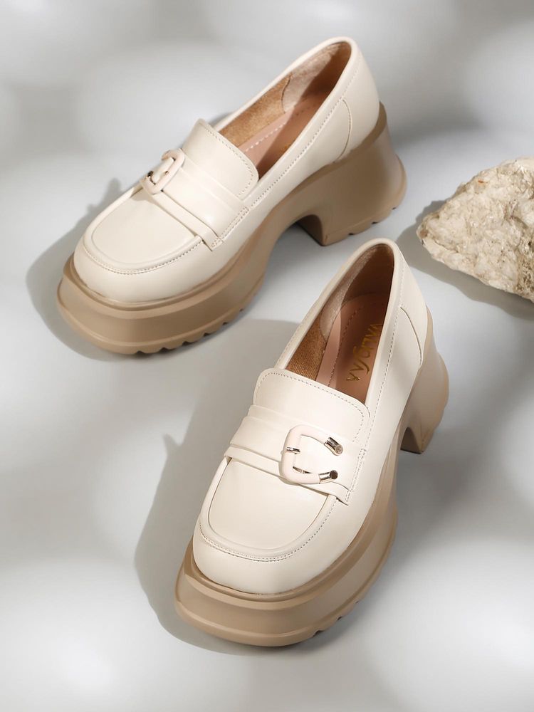 VALIOSAA Cream Smart Loafers-picture-10