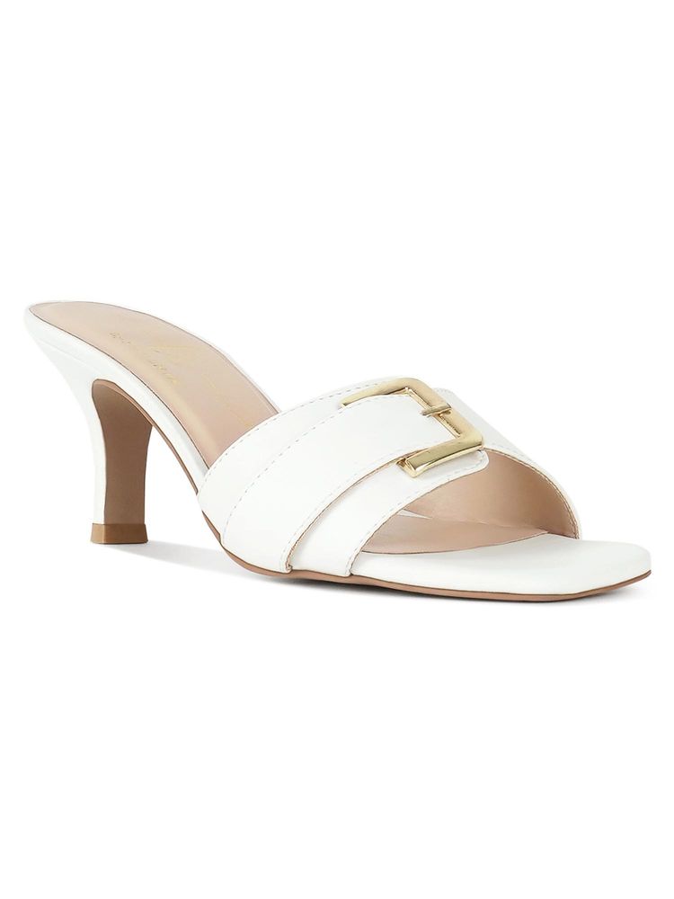 London Rag Women Buckle Detail Stilettos Heels - White-image-19