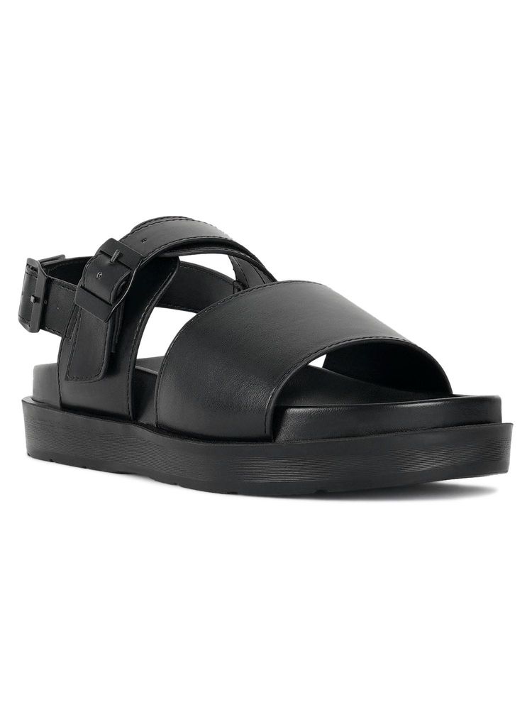 London Rag Women Pin Buckle Platform Sandals - Black-image-4