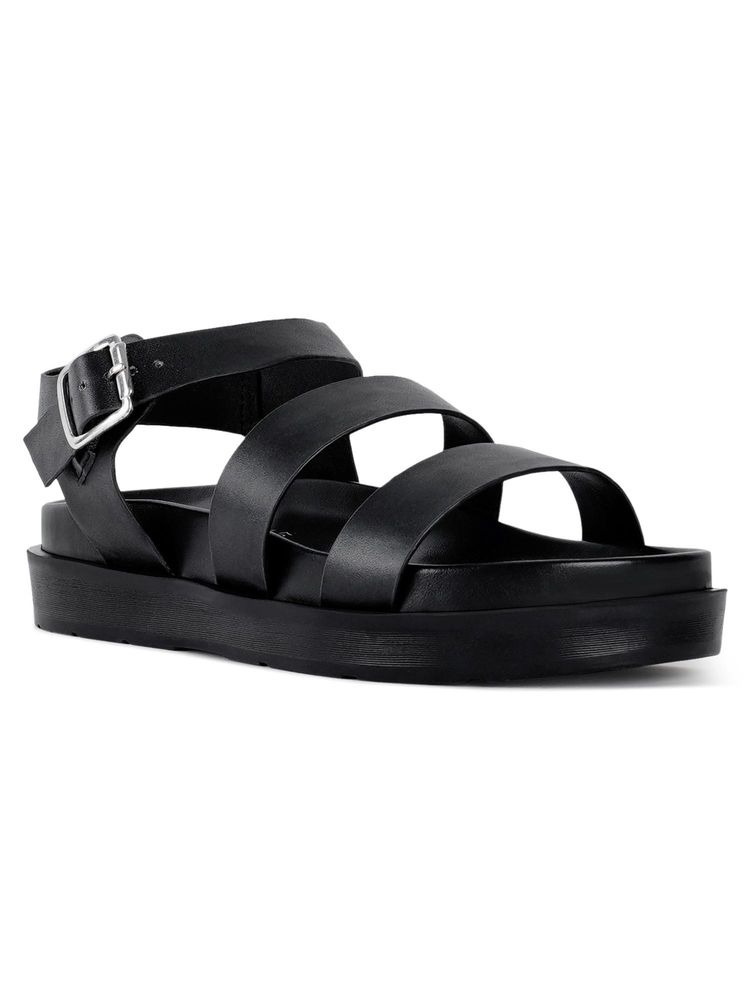 London Rag Women Stylish Strappy Sandals - Black-image-4