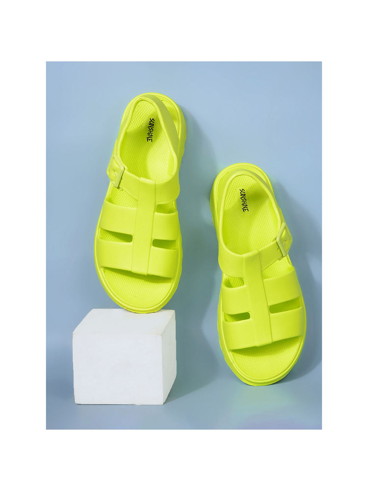 Bata Green Womens Low Sandals-image-5