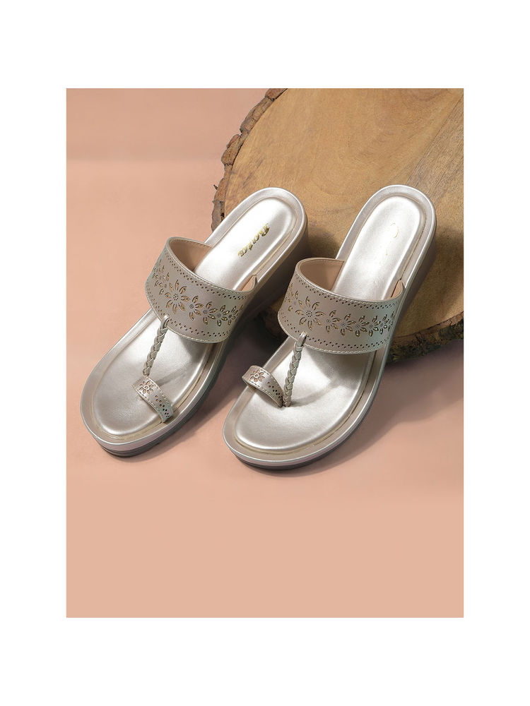 Bata Grey Womens Wedges Toe Ring Heels-image-40