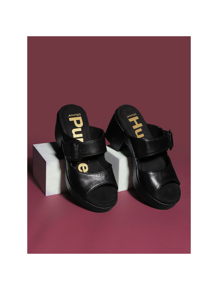 Hush Puppies Black Womens Sandals Heels-picture-14