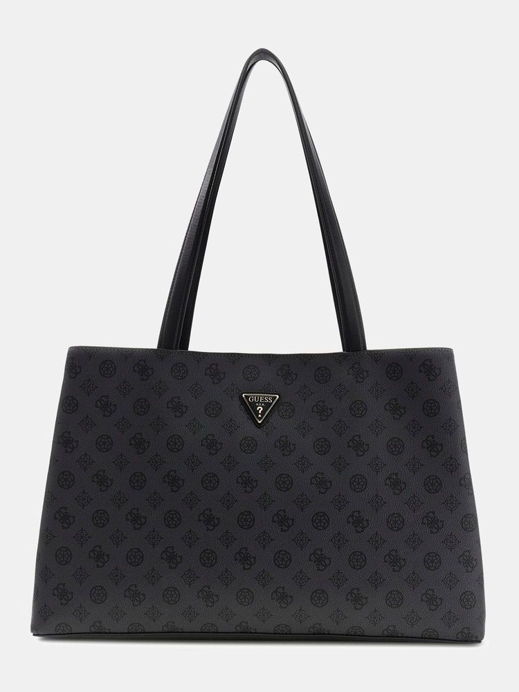 guess fashion Guess Black Pu Printed Women Handbag-picture-28