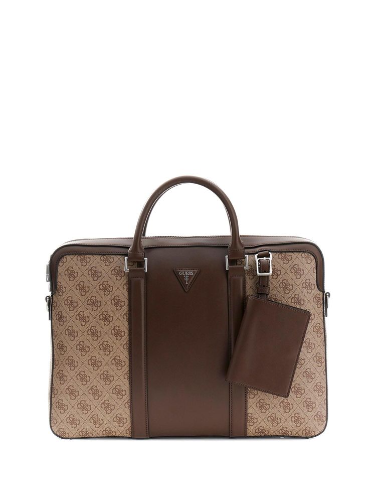 guess fashion Guess Beige Polyurethane Printed Men Laptop Bag-picture-21