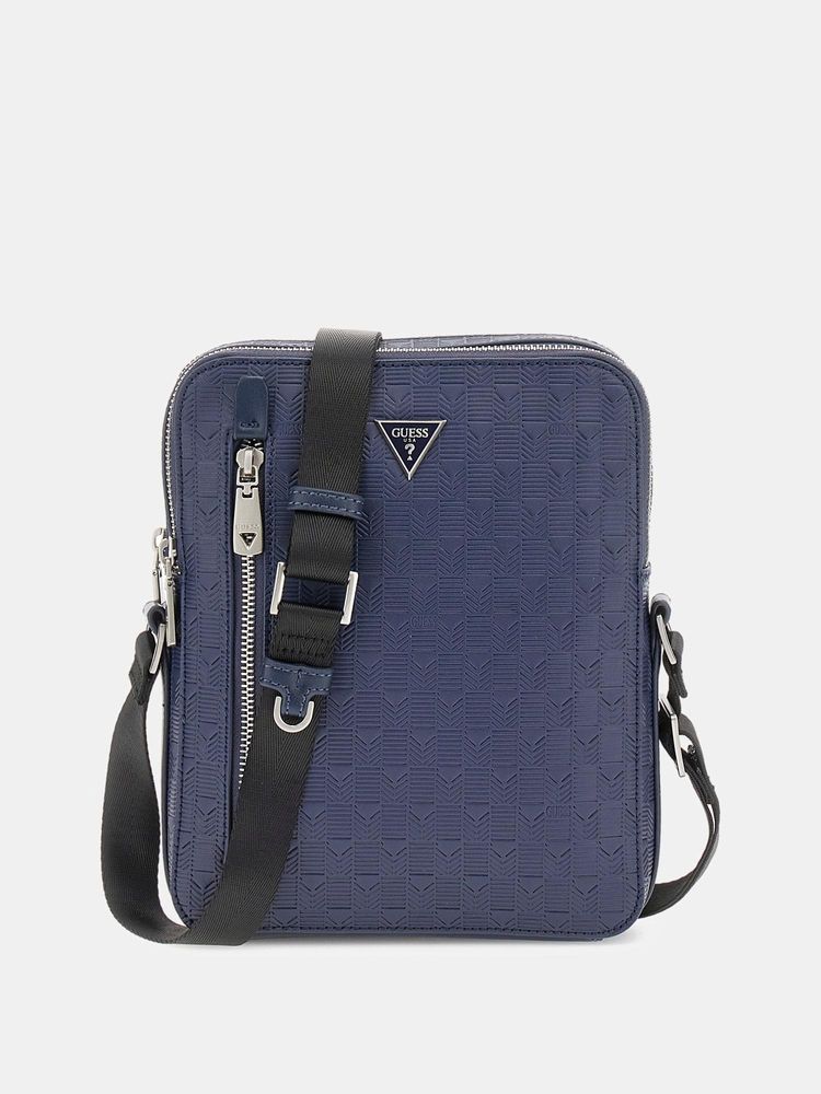 guess fashion Guess Blue Polyurethane Solid Men Sling Bag-picture-19