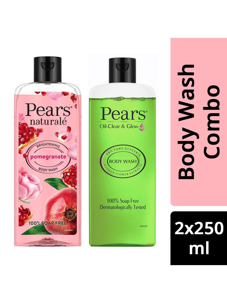 Pears Oil Clear & Glow And Naturale Brightening Pomegranate Body Wash Combo