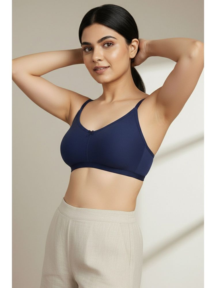 Zivame Rosaline Single Layered Wirefree T-Shirt Bra - Blue-picture-20