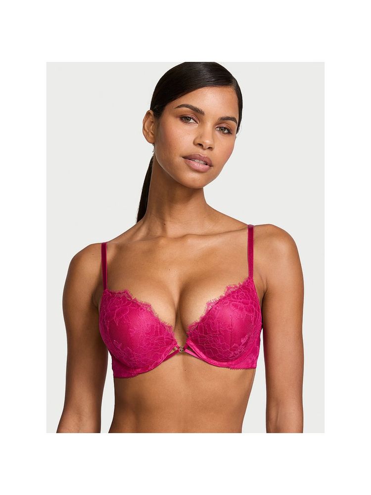Victoria's Secret Very Sexy Bombshell Add-2-Cups Rose Lace Push-Up Bra Pink-image-24