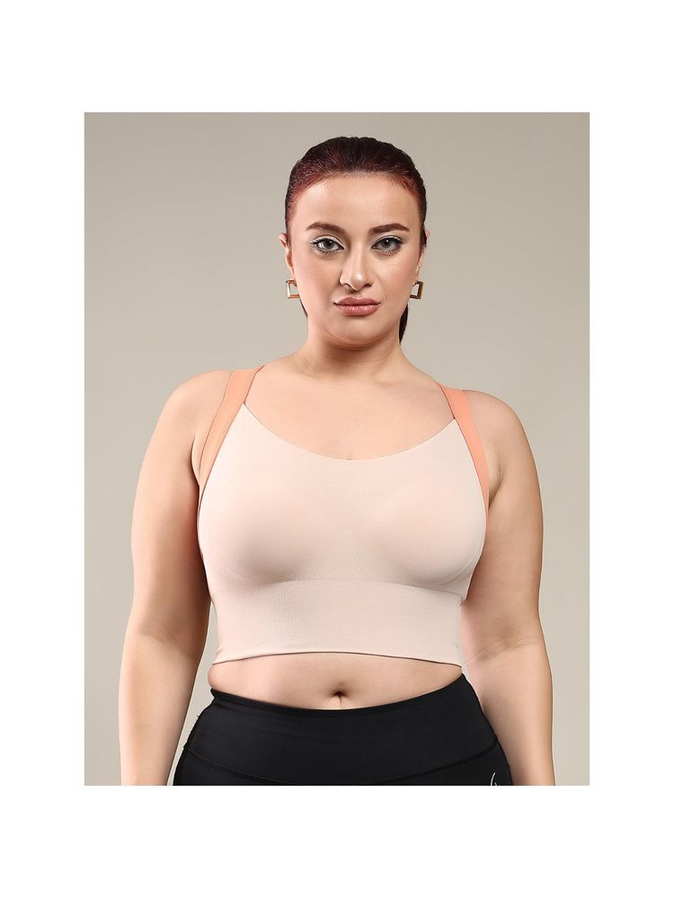 BRACHY Peach Women Full Coverage Sports Bra.-image-12