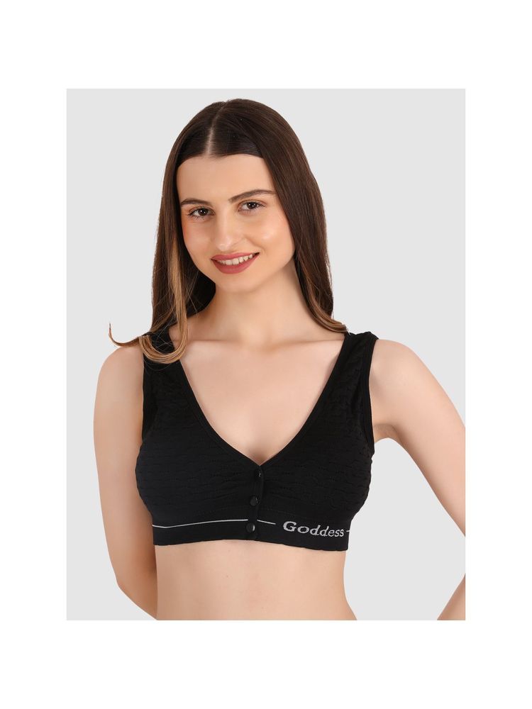 BRACHY Black Womens Full Coverage Nursing Maternity Feeding Bra-picture-12