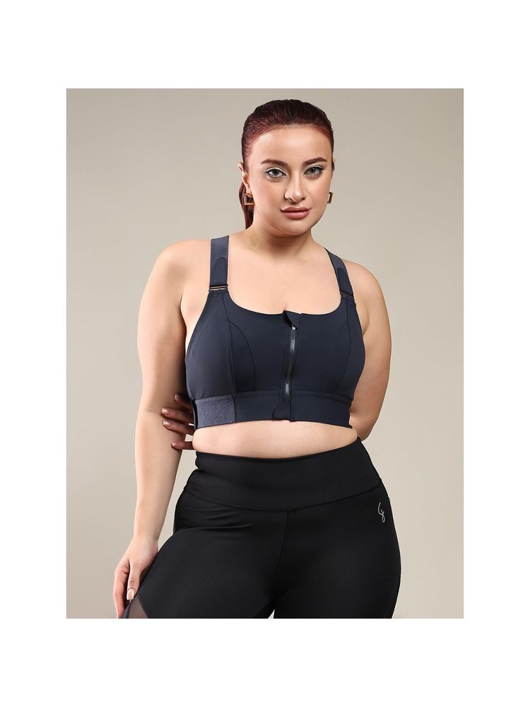 BRACHY Indigo Women High Impact Front Zip Full Coverage Cross Back Sports Bra.-picture-29