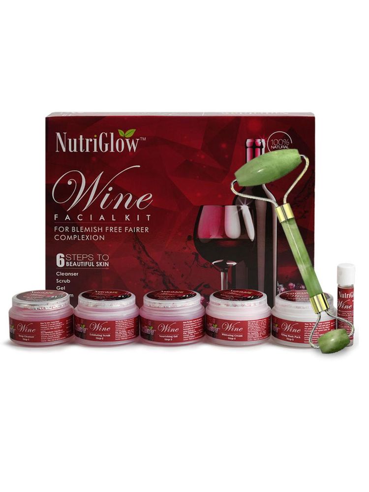 NutriGlow Wine Facial Kit With Jade Roller