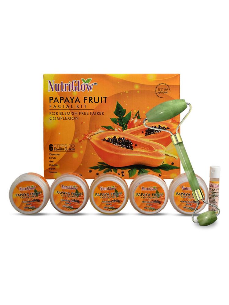 NutriGlow Papaya Fruit Facial Kit With Jade Roller