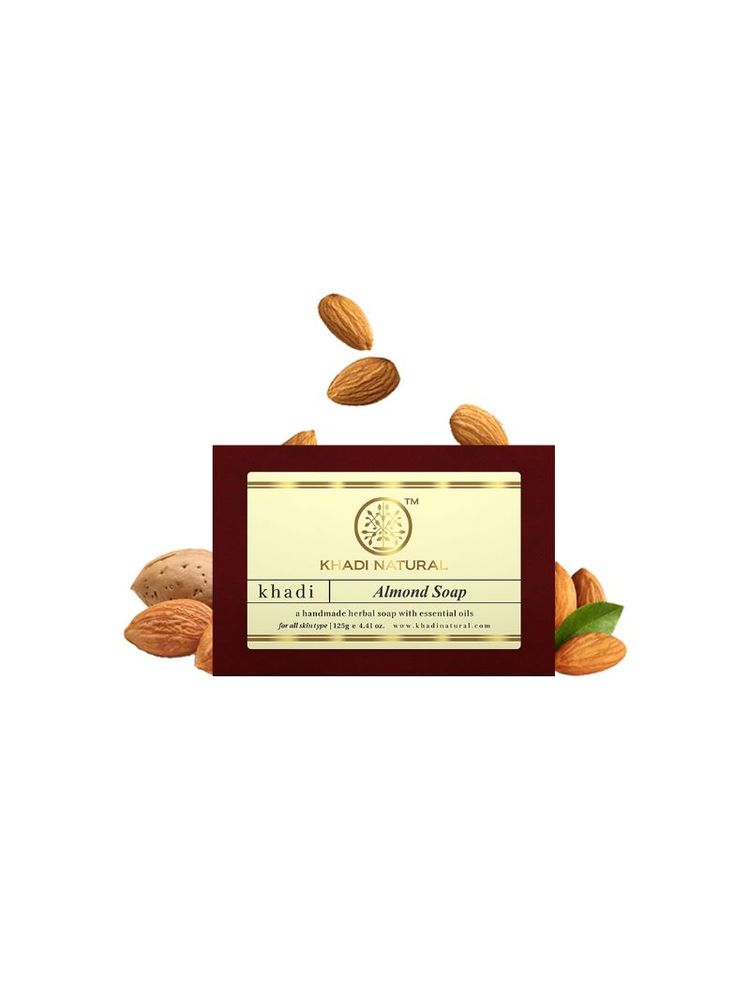 Khadi Natural Almond Handmade Soap Reduce Tann & Pigmentation-image-28