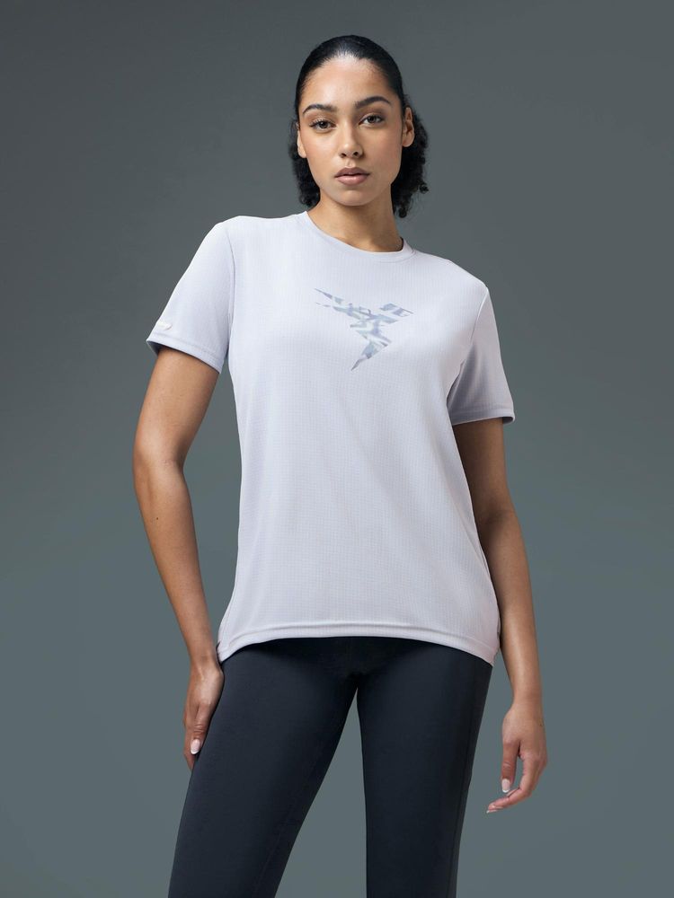 Technosport Women Grey Solid Regular Fit Round Neck Sports T-Shirt with Technocool+-picture-12