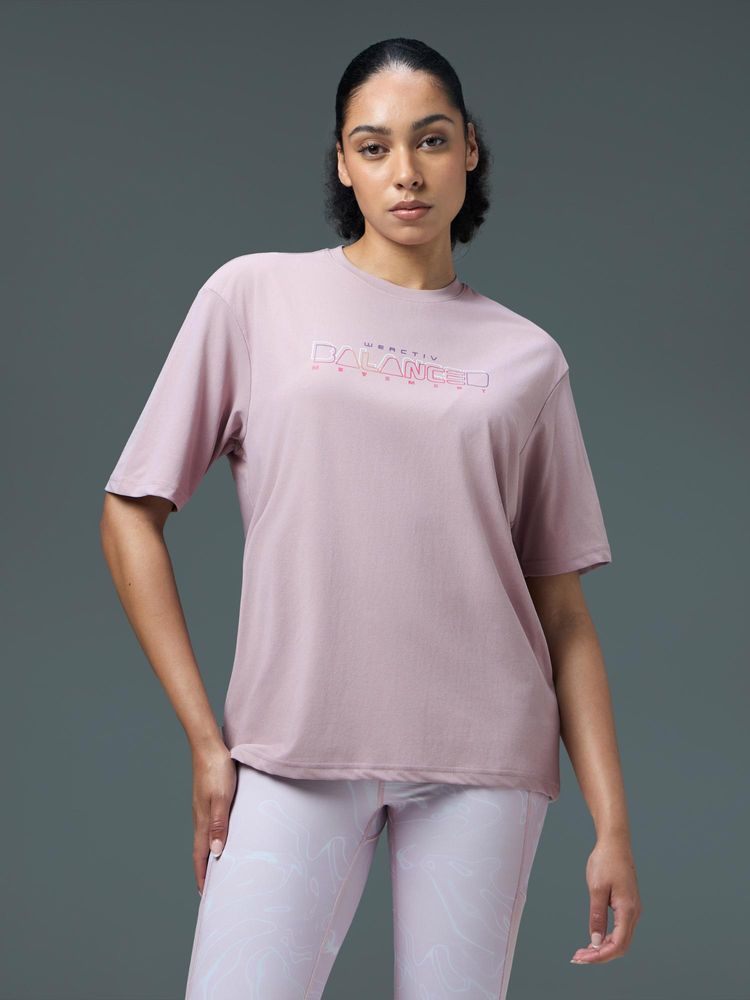 Technosport Women Lavender Typography Regular Fit T-Shirt-picture-23