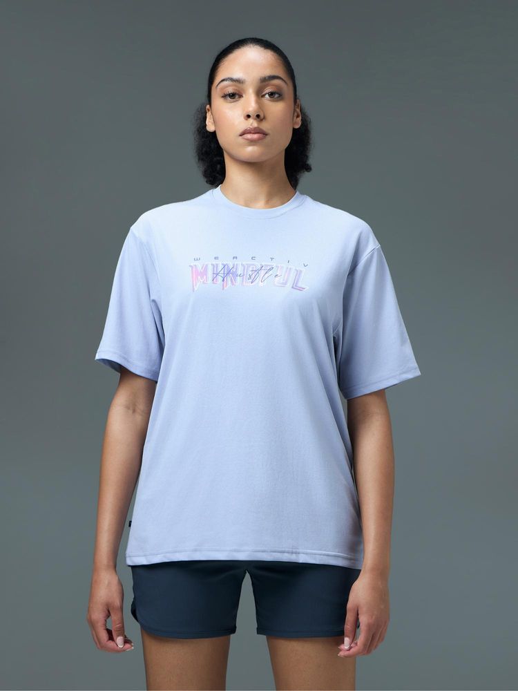 Technosport Women Blue Typography Round Neck T-Shirt-image-27