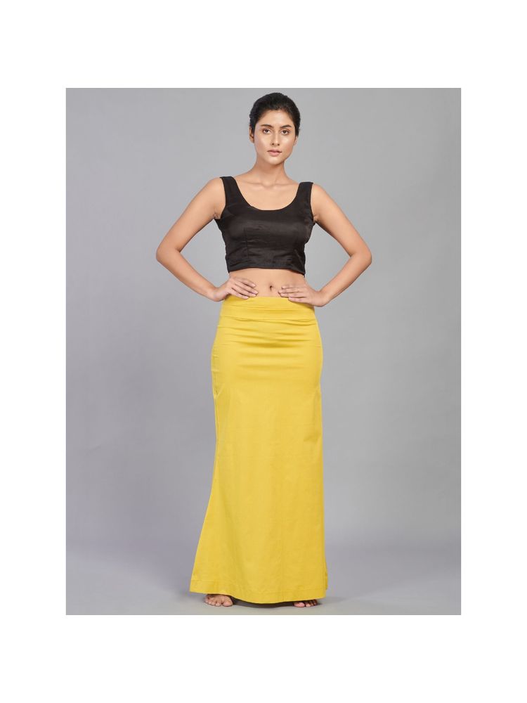 I AM BY DOLLYJAIN Cotton Lycra D'coat Yellow-picture-16