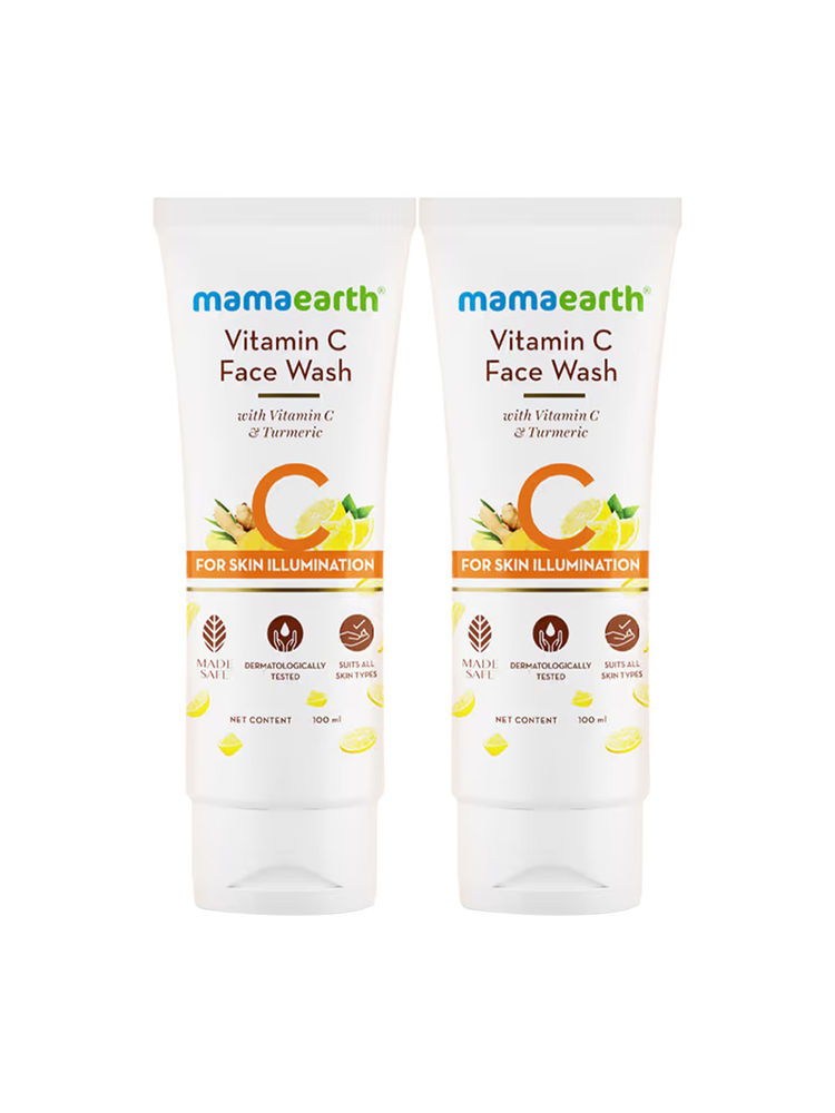 Mamaearth Vitamin C Face Wash With Vitamin C And Turmeric For Skin Illumination - Pack Of 2-image-5