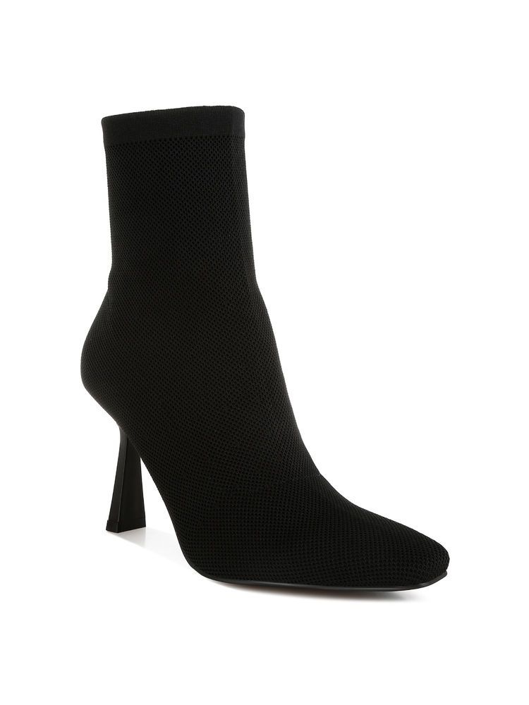 London Rag Knitted Sock Casual Boots Black-image-32