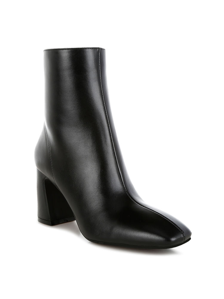 London Rag Square Toe Ankle Casual Boots Black-image-13