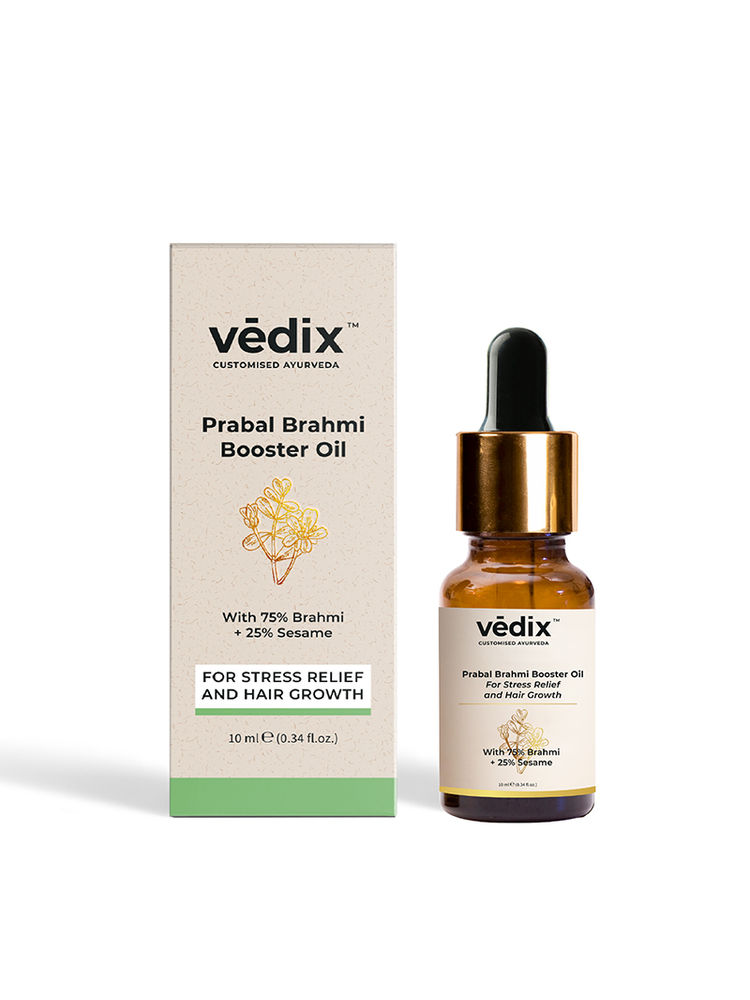 Vedix Brahmi Booster Hair Oil - De-Stress & Hair Growth - Prabal Brahmi Booster Oil-image-20