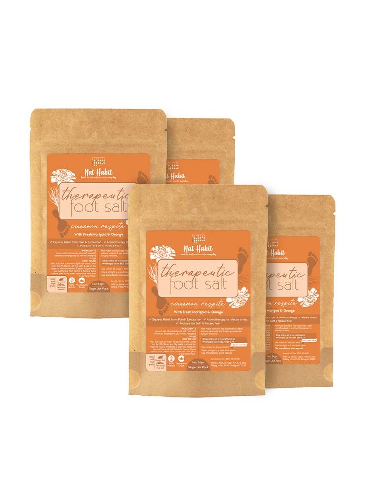 Nat Habit Cinnamon Therapeutic Foot Salt Kit with Marigold & Orange-picture-41