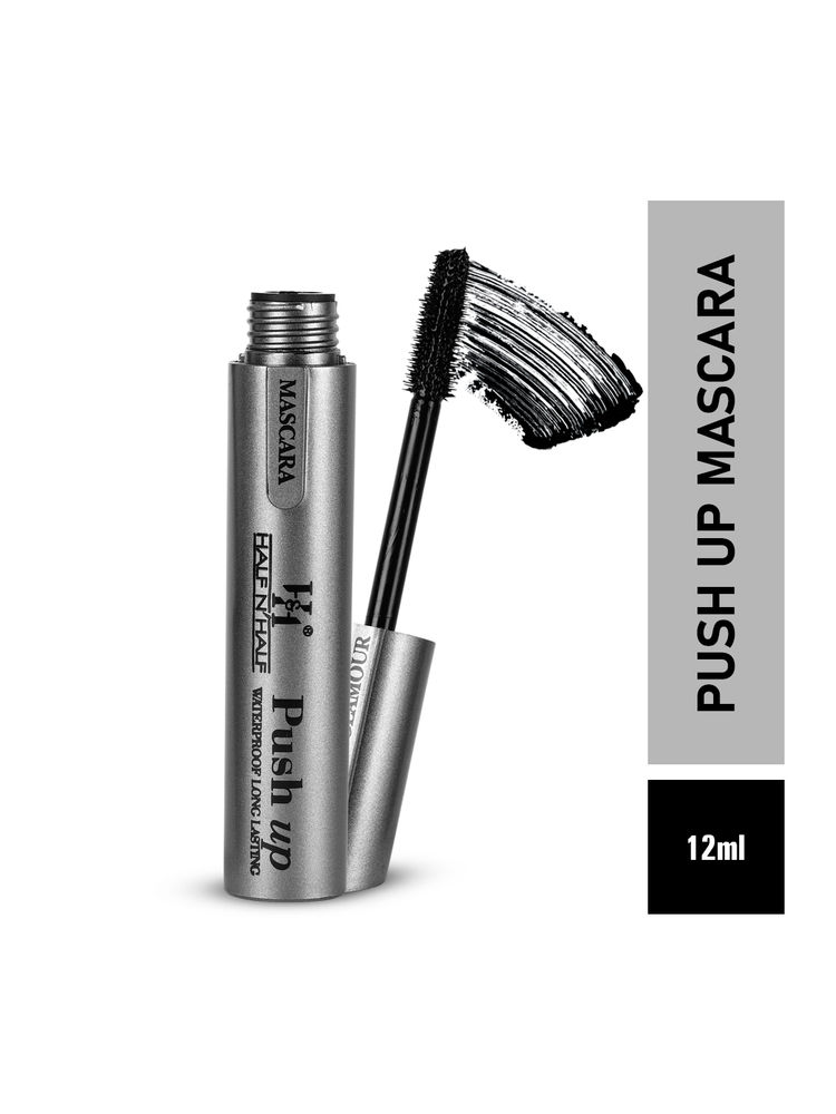 Half N Half Volume Glamour Mascara Push Up Waterproof & Long Lasting Black-picture-16