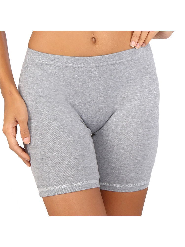 Bralux Cotton-Spandex Cycling Shorts Grey Colour-picture-11