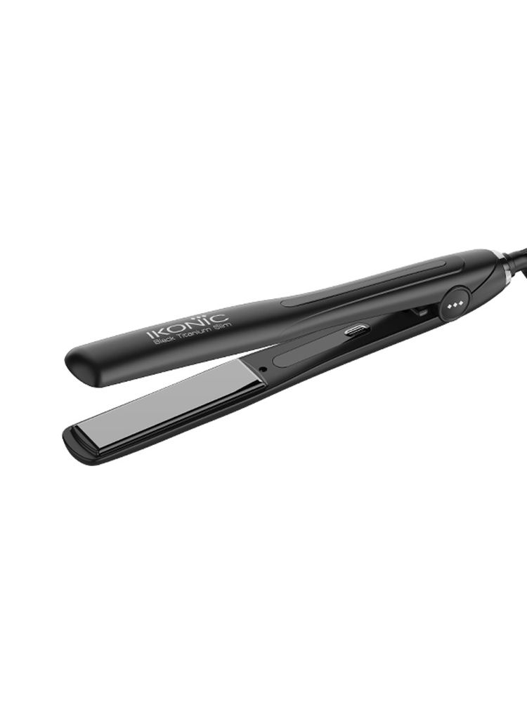 Ikonic Professional Titanium Slim Hair Straightener - Black