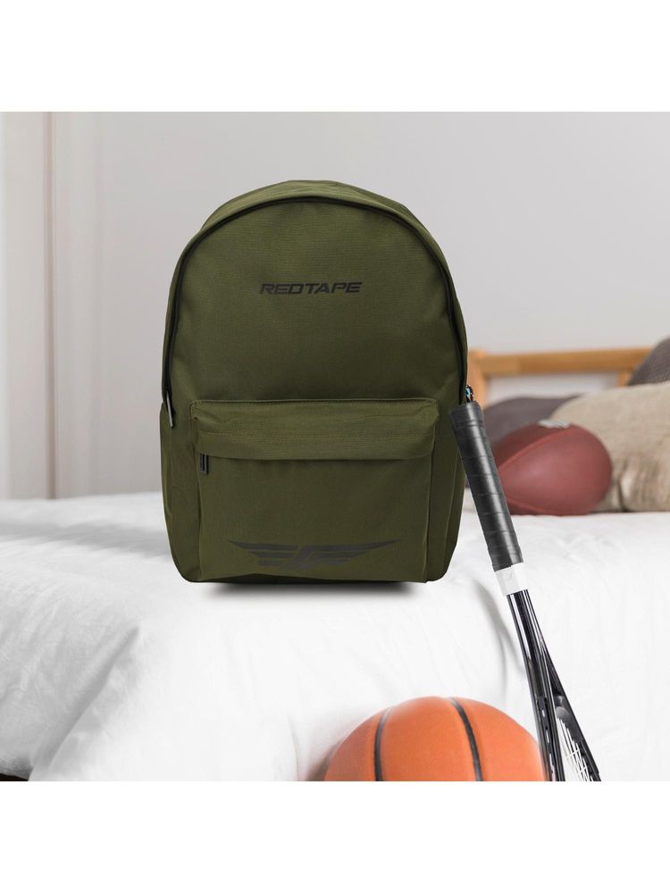 Red Tape Green Polyester 25.5L Laptop Backpack-image-1