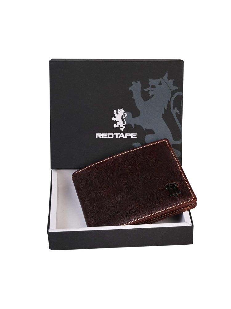red tape accessories Red Tape Metal Logo Embossed Bi-Fold Rfid Leather Wallet-picture-13