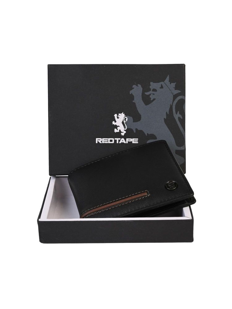 red tape accessories Red Tape Metal Logo Embossed Bi-Fold Rfid Leather Wallet-picture-28