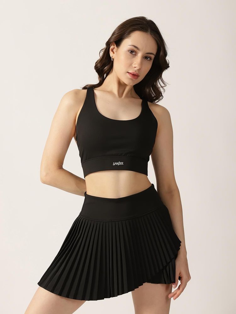 Sawsee Women Black Playdate Flow Sports Bra-picture-16