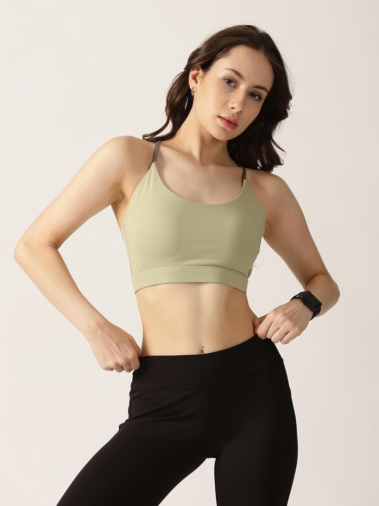 Sawsee Women Olive Playdate Strappy Sports Bra-image-29