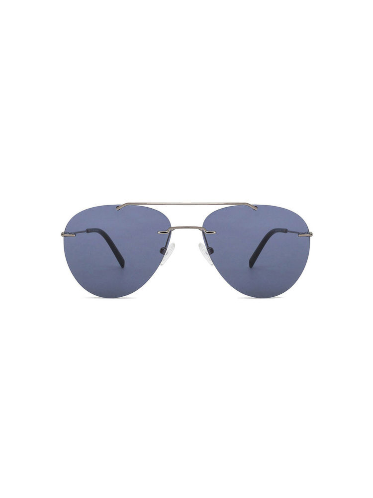 John Jacobs Gunmetal - Blue Full Rim Pilot Polarized Sunglasses Unisex Sunglasses-picture-28