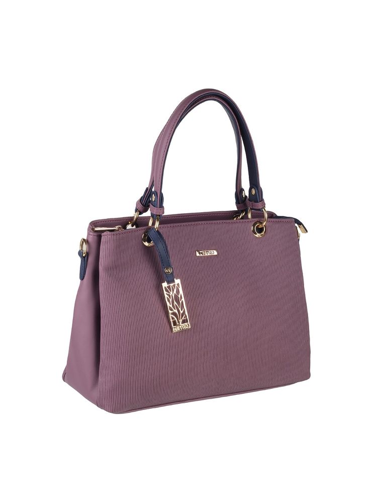 Metro Textured Purple Satchel-picture-30